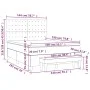 Box spring bed with taupe gray fabric mattress 140x190 cm by , Beds and slatted bases - Ref: Foro24-3136913, Price: 534,63 €,...