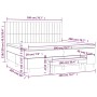 Cama box spring con colchón terciopelo gris claro 200x200 cm de , Camas y somieres - Ref: Foro24-3137983, Precio: 720,18 €, D...