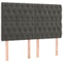 Cama box spring con colchón terciopelo gris oscuro 160x200 cm de , Camas y somieres - Ref: Foro24-3138032, Precio: 606,96 €, ...