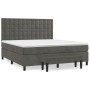 Cama box spring con colchón terciopelo gris oscuro 180x200 cm de , Camas y somieres - Ref: Foro24-3138098, Precio: 621,47 €, ...