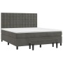 Cama box spring con colchón terciopelo gris oscuro 180x200 cm de , Camas y somieres - Ref: Foro24-3138098, Precio: 621,47 €, ...