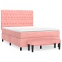 Cama box spring con colchón terciopelo rosa 140x200 cm de , Camas y somieres - Ref: Foro24-3138030, Precio: 576,99 €, Descuen...