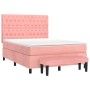 Cama box spring con colchón terciopelo rosa 140x200 cm de , Camas y somieres - Ref: Foro24-3138030, Precio: 576,99 €, Descuen...