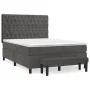 Box spring bed with dark gray velvet mattress 140x200 cm by , Beds and slatted bases - Ref: Foro24-3138026, Price: 525,67 €, ...