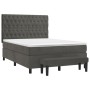 Cama box spring con colchón terciopelo gris oscuro 140x200 cm de , Camas y somieres - Ref: Foro24-3138026, Precio: 553,79 €, ...