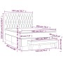 Cama box spring con colchón terciopelo gris oscuro 140x200 cm de , Camas y somieres - Ref: Foro24-3138026, Precio: 553,79 €, ...