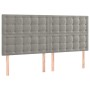 Cama box spring con colchón terciopelo gris claro 160x200 cm de , Camas y somieres - Ref: Foro24-3138091, Precio: 587,44 €, D...
