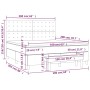 Cama box spring con colchón terciopelo gris claro 160x200 cm de , Camas y somieres - Ref: Foro24-3138091, Precio: 587,44 €, D...