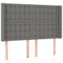 Cama box spring colchón y luces LED tela gris oscuro 140x190 cm de , Camas y somieres - Ref: Foro24-3139190, Precio: 546,88 €...