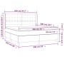 Cama box spring colchón y LED terciopelo azul oscuro 160x200 cm de , Camas y somieres - Ref: Foro24-3139815, Precio: 591,06 €...