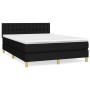 Cama box spring con colchón tela negro 140x200 cm de , Camas y somieres - Ref: Foro24-3140939, Precio: 455,43 €, Descuento: %