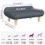 Cama para perros de tela gris oscuro 70x40x24 cm en Camas para perros | Comprar online en Foru.es