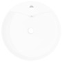 Lavabo de cerámica con agujero para grifo/desagüe blanco redondo de vidaXL, Lavabos - Ref: Foro24-141938, Precio: 70,97 €, De...