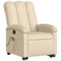 Silla de masaje reclinable de pie de tela color crema en Sillones | Comprar online en Foru.es