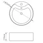 Lavabo de cerámica con agujero para grifo/desagüe blanco redondo de vidaXL, Lavabos - Ref: Foro24-141938, Precio: 69,88 €, De...