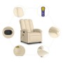 Silla de masaje reclinable de pie de tela color crema en Sillones | Comprar online en Foru.es