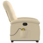 Silla de masaje reclinable de pie de tela color crema en Sillones | Comprar online en Foru.es