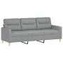Sofá de 3 plazas con cojines tela gris claro 180 cm de , Sofás - Ref: Foro24-3200829, Precio: 278,72 €, Descuento: %
