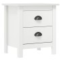 Mesita de noche Hill madera maciza de pino blanco 46x35x49,5 cm de vidaXL, Mesitas de noche - Ref: Foro24-288908, Precio: 104...