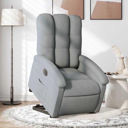 Sillón eléctrico reclinable elevable de tela gris claro en Sillones | Comprar online en Foru.es