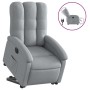Sillón eléctrico reclinable elevable de tela gris claro en Sillones | Comprar online en Foru.es