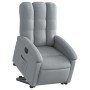 Sillón eléctrico reclinable elevable de tela gris claro en Sillones | Comprar online en Foru.es
