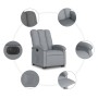 Sillón eléctrico reclinable elevable de tela gris claro en Sillones | Comprar online en Foru.es