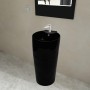 Lavabo redondo de cerámica con orificio de grifo/desagüe negr de vidaXL, Lavabos - Ref: Foro24-141943, Precio: 312,65 €, Desc...