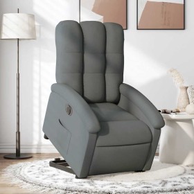 Sillón eléctrico reclinable elevable de tela gris oscuro en Sillones | Comprar online en Foru.es