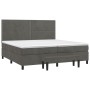 Cama box spring con colchón terciopelo gris oscuro 200x200 cm de , Camas y somieres - Ref: Foro24-3137804, Precio: 689,77 €, ...