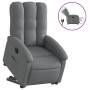 Sillón eléctrico reclinable elevable de tela gris oscuro en Sillones | Comprar online en Foru.es