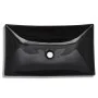 Black rectangular ceramic washbasin by vidaXL, Sinks - Ref: Foro24-141926, Price: 89,64 €, Discount: %