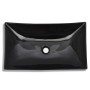 Lavabo de cerámica rectangular color negro de vidaXL, Lavabos - Ref: Foro24-141926, Precio: 91,10 €, Descuento: %