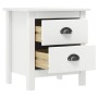 Mesita de noche Hill madera maciza de pino blanco 46x35x49,5 cm de vidaXL, Mesitas de noche - Ref: Foro24-288908, Precio: 104...