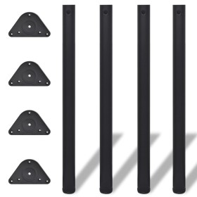 Patas de mesa ajustables en 4 alturas negro 870 mm de vidaXL, Patas para mesas - Ref: Foro24-242149, Precio: 54,18 €, Descuen...