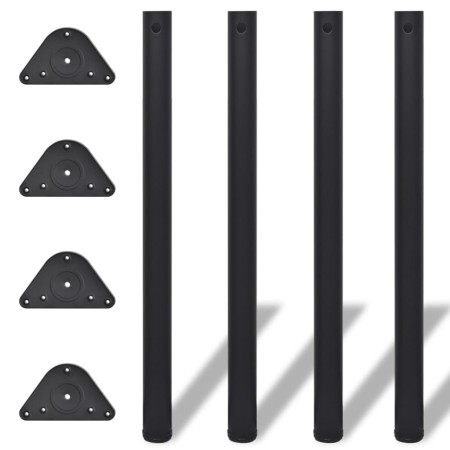 Patas de mesa ajustables en 4 alturas negro 870 mm de vidaXL, Patas para mesas - Ref: Foro24-242149, Precio: 54,18 €, Descuen...