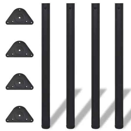 Patas de mesa ajustables en 4 alturas negro 870 mm de vidaXL, Patas para mesas - Ref: Foro24-242149, Precio: 58,93 €, Descuen...