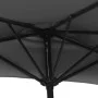 Sombrilla de balcón semicircular palo aluminio gris 270x144 cm de , Sombrillas - Ref: Foro24-44589, Precio: 51,39 €, Descuent...