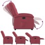 Sillón eléctrico reclinable elevable de tela rojo tinto en Sillones | Comprar online en Foru.es