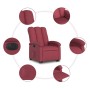 Sillón eléctrico reclinable elevable de tela rojo tinto en Sillones | Comprar online en Foru.es