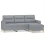Sofá de 3 plazas con taburete de tela gris claro 180 cm de , Sofás - Ref: Foro24-3201073, Precio: 309,68 €, Descuento: %