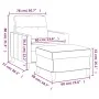 Armchair with stool light gray fabric 60 cm by , Sofas - Ref: Foro24-3201065, Price: 190,78 €, Discount: %