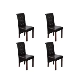 Sillas de comedor 4 unidades cuero sintético marrón de , Sillas de comedor - Ref: Foro24-160319, Precio: 348,59 €, Descuento: %