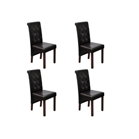 Sillas de comedor 4 unidades cuero sintético marrón de , Sillas de comedor - Ref: Foro24-160319, Precio: 355,04 €, Descuento: %