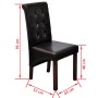 Sillas de comedor 4 unidades cuero sintético marrón de , Sillas de comedor - Ref: Foro24-160319, Precio: 355,04 €, Descuento: %