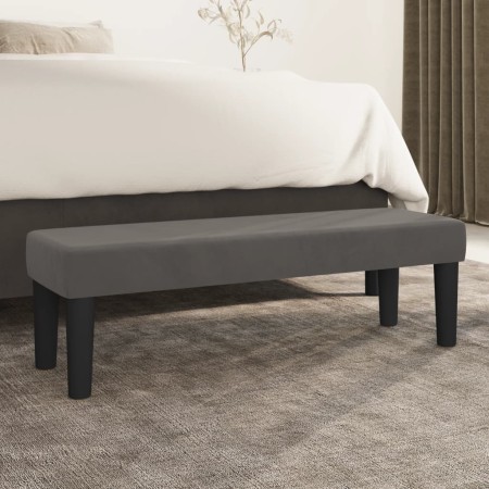 Banco de terciopelo gris oscuro 100x30x30 cm de , Bancos - Ref: Foro24-346667, Precio: 50,84 €, Descuento: %