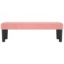 Banco de terciopelo rosa 100x30x30 cm de , Bancos - Ref: Foro24-346671, Precio: 48,25 €, Descuento: %