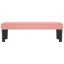 Banco de terciopelo rosa 100x30x30 cm de , Bancos - Ref: Foro24-346671, Precio: 59,31 €, Descuento: %