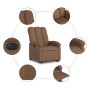 Sillón eléctrico reclinable elevable de tela marrón en Sillones | Comprar online en Foru.es