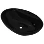 Ceramic sink with oval black hole for faucet/drain. by vidaXL, Sinks - Ref: Foro24-141921, Price: 62,01 €, Discount: %